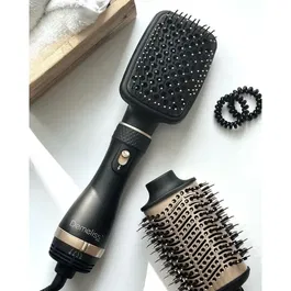 Saint Algue Demeliss VOLUME & STYLE - Brosse soufflante 2 en 1 - Séchage, lissage et brushing - Pour tous types de cheveux - Moteur 1200W - Revêtement céramique et tourmaline