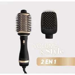 Saint Algue Demeliss VOLUME & STYLE - Brosse soufflante 2 en 1 - Séchage, lissage et brushing - Pour tous types de cheveux - Moteur 1200W - Revêtement céramique et tourmaline