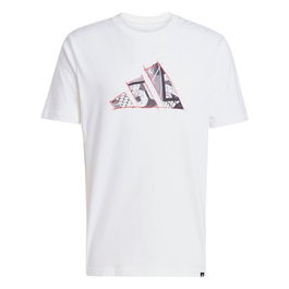 T-shirt à manches courtes homme Adidas Photo Logo Blanc 15-16 Ans