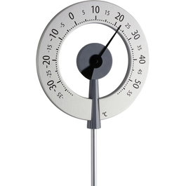 Tfa Thermomètre de jardin design lollypop 12.2055.10 de couleur anthracite et argent