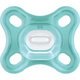 MAM - Sucette physiologique - Lot de 2 - En silicone souple et doux pour nouveau-nés - Bleu et Vert