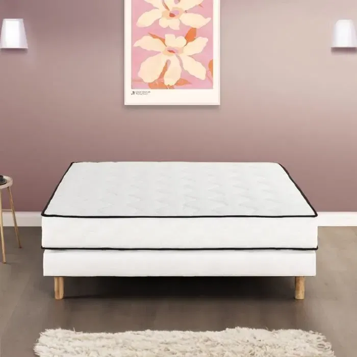 Somnis Bedding - Matelas 90x200 cm - 24 cm d'épaisseur - 380 ressorts ensachés - 7 zones de confort - Équilibré et réversible - Fabriqué en Belgique