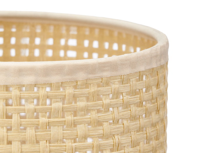 GIFTDECOR Lampe de table ronde haute Blanc-Jaune