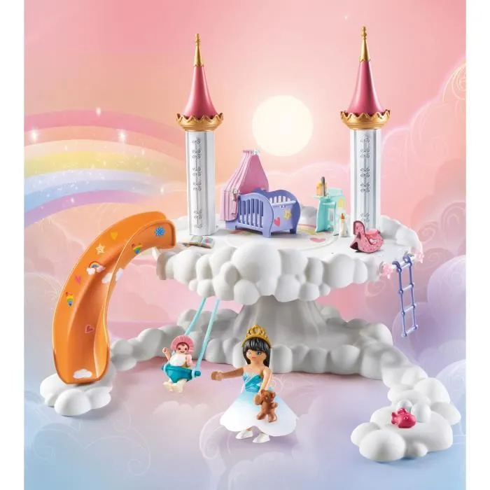 Playmobil 71360 - Nurserie dans les nuages Princess Magic, Figurine et accessoires, 63 pièces, Jouet de construction dès 4 ans