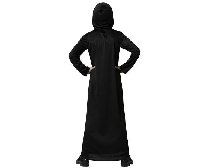 Disfraz Fantasma - Déguisement Tunique Fantôme Noir avec Capuche et Masque pour Garçon Enfant 10-12 Ans - Halloween Disfraz Fantasma - Déguisement Tunique Fantôme Noir avec Capuche et Masque pour Garçon Enfant 10-12 Ans - Halloween