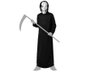 Disfraz Fantasma - Déguisement Tunique Fantôme Noir avec Capuche et Masque pour Garçon Enfant 10-12 Ans - Halloween