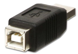 Lindy Adaptateur USB 2.0 Type A mâle vers B femelle noir