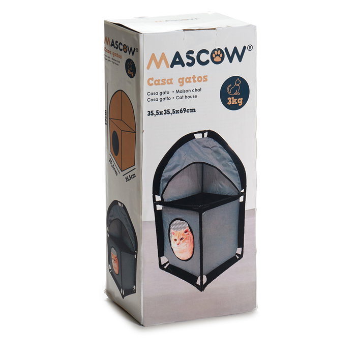 Mascow Tour d'Angle pour Chat Gris 35.5 x 35.5 x 69 cm (Set de 8)