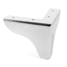 Q&Q Pata de Metal Aspen H100 120x120 - Pied de meuble en métal, finition chrome et noir, hauteur 100 mm, dimensions 120x120 mm