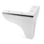 Q&Q Pata de Metal Aspen H100 120x120 - Pied de meuble en métal, finition chrome et noir, hauteur 100 mm, dimensions 120x120 mm