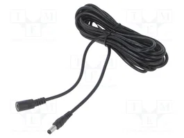 POS Câble d'alimentation DC ovale 5m, prise et socle DC 5,5/2,1