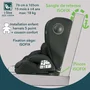 Bambisol AY575N Siège Auto Évolutif Groupe 1/2/3 i-Size avec Isofix, Réducteur - Noir