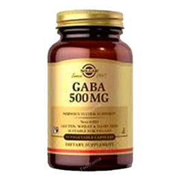Solgar Gaba 500 mg, 50 gélules - Complément alimentaire GABA pour le système nerveux, Vegan
