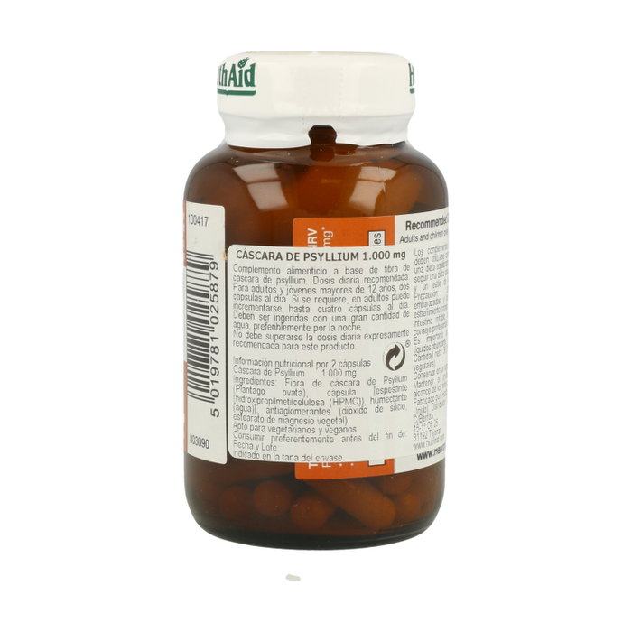 HEALTHAID Fibres de tégument de Psyllium 60 capsules végétales