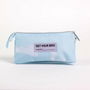 Trousse Fourre-Tout Triple Frozen Bleu clair Light Blue 2,2 x 1,1 x 22,5 cm
