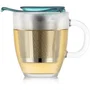 Bodum Set Yo-Yo Mug en verre trempé avec infuseur à thé en inox individuel vert 0,35 L