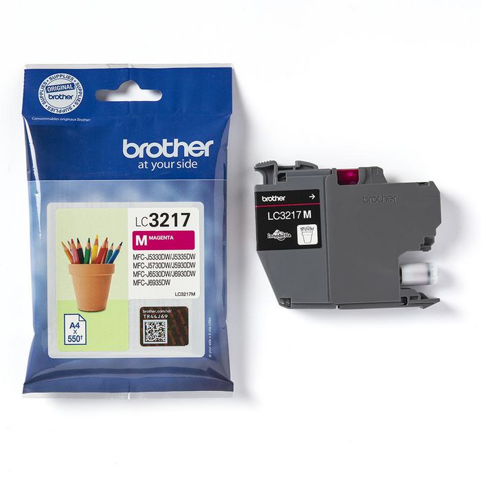 Brother Cartouche d'encre magenta authentique LC3217M pour imprimante - Jusqu'à 550 pages Brother Cartouche d'encre magenta authentique LC3217M pour imprimante - Jusqu'à 550 pages