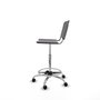 Tabouret Taburete Robledo Pivotant Chlorure de polyvinyle Gris clair Structure chromée Sans accoudoirs Sans appui-tête Roulettes pour moquette