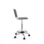 Tabouret Taburete Robledo Pivotant Chlorure de polyvinyle Gris clair Structure chromée Sans accoudoirs Sans appui-tête Roulettes pour moquette