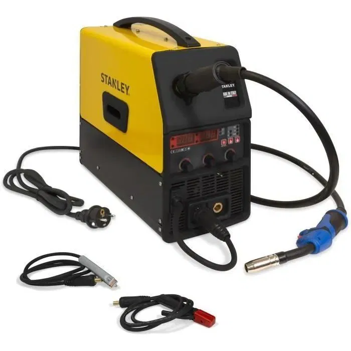 Stanley Poste à souder Inverter VIP 200A Multi Process 4 en 1 - MMA, MIG GAZ, MIG NO GAZ, TIG - 10A à 200A Stanley Poste à souder Inverter VIP 200A Multi Process 4 en 1 - MMA, MIG GAZ, MIG NO GAZ, TIG - 10A à 200A