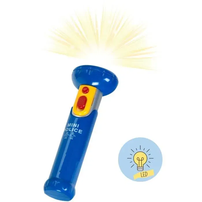 Klein - 8874 - Mallette de policier avec lampe torche électronique, mégaphone, talkie-walkie et menottes - Jouet réaliste pour enfant dès 3 ans
