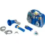 Klein - 8874 - Mallette de policier avec lampe torche électronique, mégaphone, talkie-walkie et menottes - Jouet réaliste pour enfant dès 3 ans
