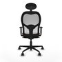 Piqueras y Crespo Chaise de Bureau 1D036N1 Blanc Brun foncé
