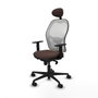 Piqueras y Crespo Chaise de Bureau 1D036N1 Blanc Brun foncé