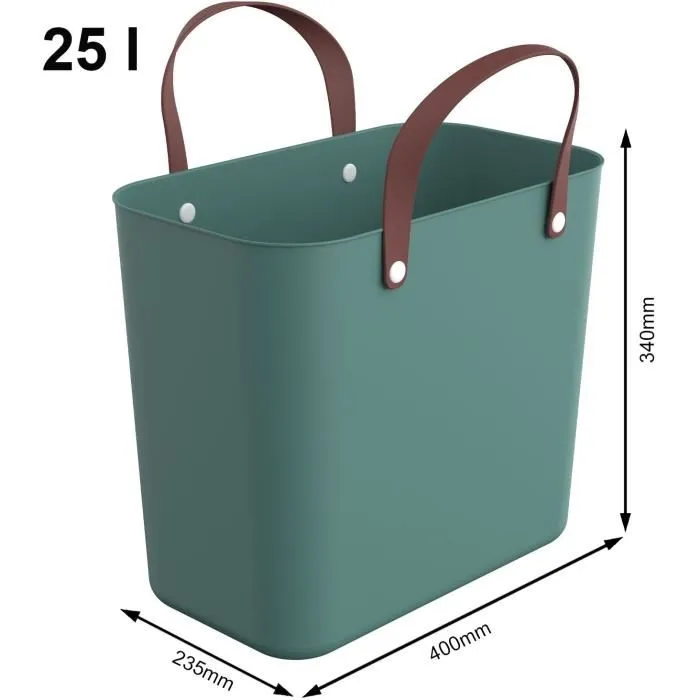 Rotho Mypet Cabas ALBULA 25L - Vert de gui - 100% Recyclable - Capacité 40 kg - Idéal courses, pique-nique, voyages