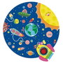 GOULA Puzzle XXL Espace Éducatif 1110100492 - Puzzle Circulaire Réversible Géant avec Pièces Gigantesques, Scènes de Jour et de Nuit Lumineuse, Enfants 3 Ans et Plus