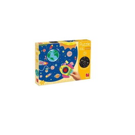 GOULA Puzzle XXL Espace Éducatif 1110100492 - Puzzle Circulaire Réversible Géant avec Pièces Gigantesques, Scènes de Jour et de Nuit Lumineuse, Enfants 3 Ans et Plus
