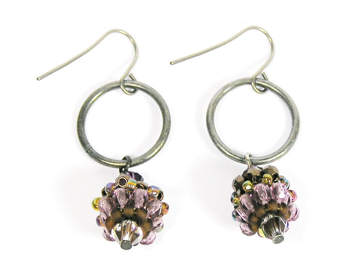 Innspiro Boucles d'oreilles en métal crochet ouvert simple style hippie doré vieilli