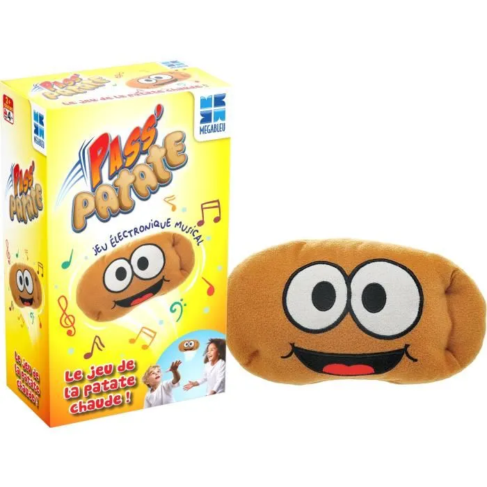 Megableu Pass Patate - Jeu de société électronique de la patate chaude - Version française - Pour enfants dès 4 ans - Rapidité et réflexe