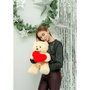 GO GIFT Ours en peluche FRANK 50 CR Crème avec design cœur