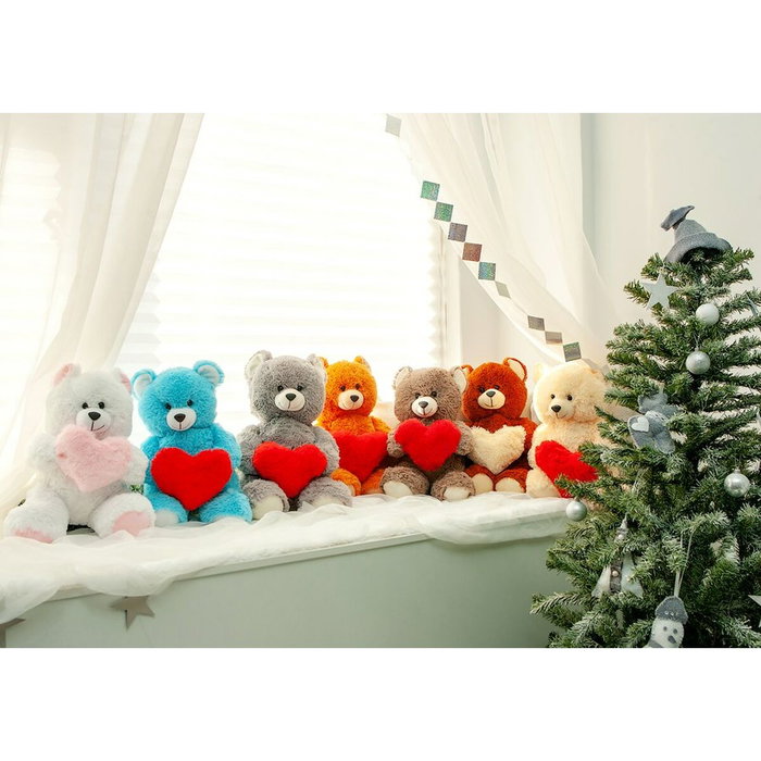 GO GIFT Ours en peluche FRANK 50 CR Crème avec design cœur