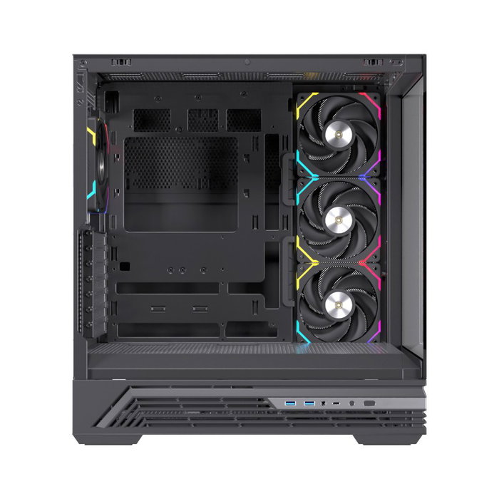 Einarex PRISMA S800 RGB Black EXCS-PR-800R-B Boîtier PC Gaming ATX Midi Tower avec 4 Ventilateurs RGB et Panneau en Verre Trempé