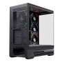Einarex PRISMA S800 RGB Black EXCS-PR-800R-B Boîtier PC Gaming ATX Midi Tower avec 4 Ventilateurs RGB et Panneau en Verre Trempé