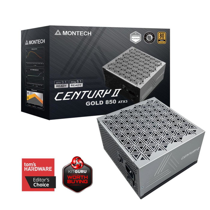 Montech CENTURY II 850W Silver 850W noir