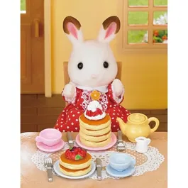 Sylvanian Families - Set de Goûter Pancake - Accessoires de Cuisine pour Enfants avec Poêle, Théière, Vaisselle et Accessoires - Dès 3 Ans