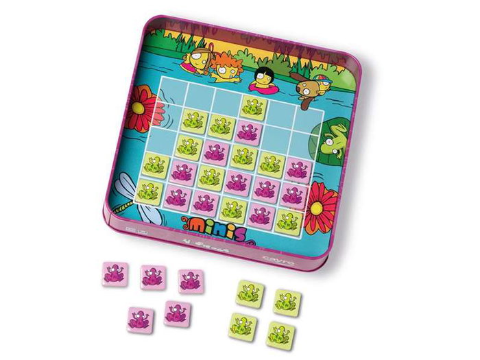 Cayro Jeu 4 en ligne Frogs en bois avec boîte métallique - 8 pièces pour 2 joueurs - 19x19x3,5 cm - Version multilingue (français inclus) Cayro Jeu 4 en ligne Frogs en bois avec boîte métallique - 8 pièces pour 2 joueurs - 19x19x3,5 cm - Version multilingue (français inclus)