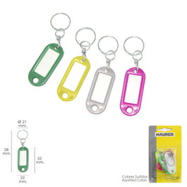 MAURER Porte-clés porte-étiquettes (Blister de 4 pièces)