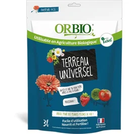 Orbio Terreau Universel Bleu, pour Pots, Bacs, Jardinières et Jardin - 3 Litres