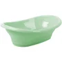 Thermobaby Kit baignoire bébé VASCO 76,5x50x104,5 cm vert céladon avec pied bois pliable et tuyau vidange