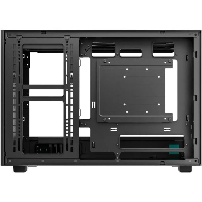 Deepcool CH260, Boîtier PC Mini Tour Noir sans Alimentation, Format M-ATX/Micro-ATX, Panneau Latéral Verre Trempé, Façade Mesh, Ports USB Type-C et USB 3.0