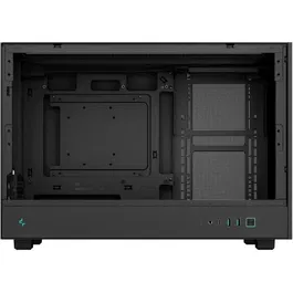 Deepcool CH260, Boîtier PC Mini Tour Noir sans Alimentation, Format M-ATX/Micro-ATX, Panneau Latéral Verre Trempé, Façade Mesh, Ports USB Type-C et USB 3.0