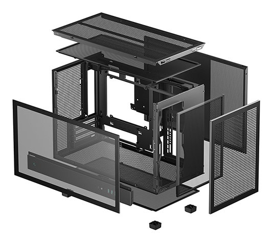 Deepcool CH260 Boîtier PC Gaming Micro Tour Noir Verre Trempé ABS mATX/ITX