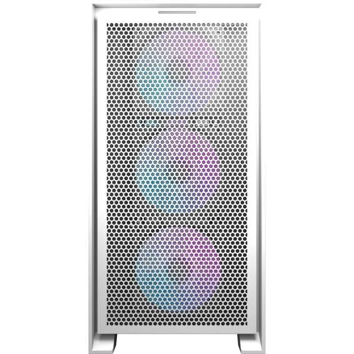 Darkflash DRX70 MESH Boîtier PC Moyen Tour ATX Blanc - Sans Alimentation - 4 Ventilateurs 120mm A-RGB, Façade Mesh, Panneau en Verre Trempé, Ports USB Type-C et USB 3.0