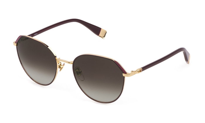 FURLA SFU513-540H33 Lunettes de soleil femme rouge et marron FURLA SFU513-540H33 Lunettes de soleil femme rouge et marron