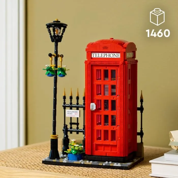LEGO Ideas 21347 Cabine Téléphonique de Londres Décoration pour Anglophiles