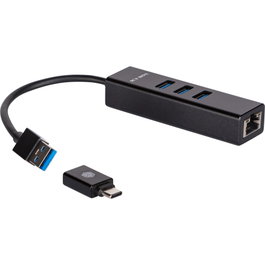 Icy IB-HUB1419-LAN Hub USB 3.0 et adaptateur LAN